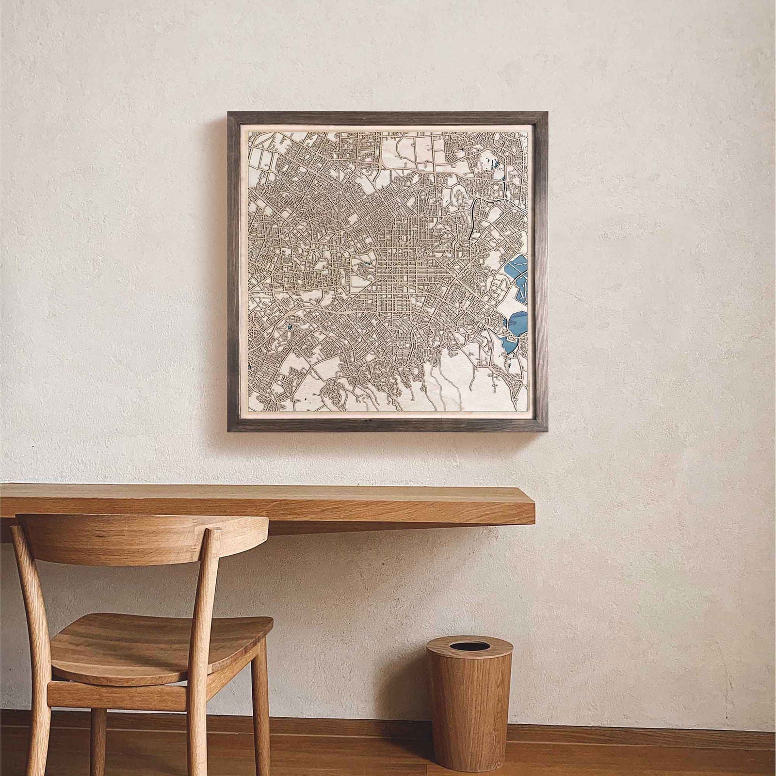 Christchurch Wooden Map by CityWood - Custom Wood Map Art - Unique Laser Cut Engraved - Anniversary Gift