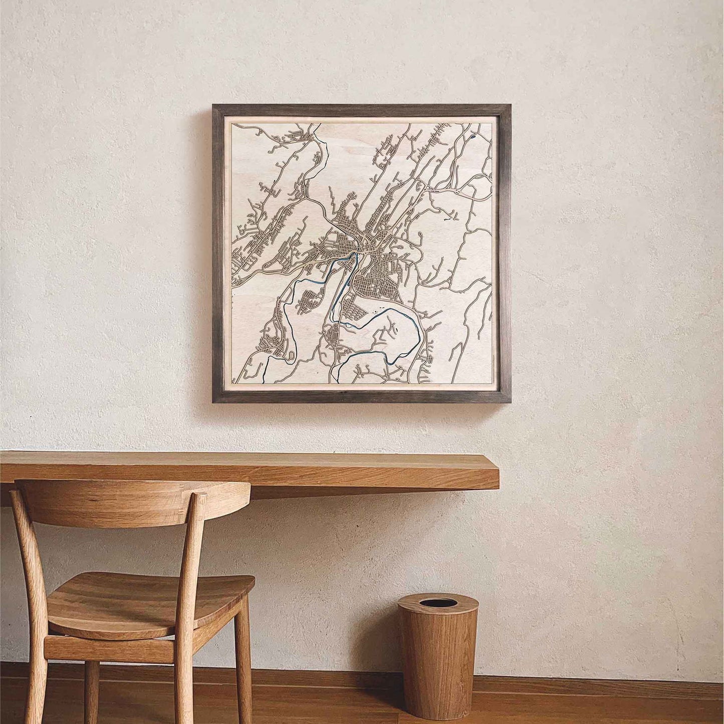 Cumberland Wooden Map by CityWood - Custom Wood Map Art - Unique Laser Cut Engraved - Anniversary Gift