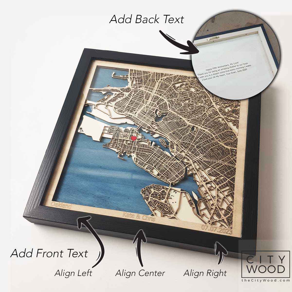 CityWood - Wooden Map Unique Anniversary Gift