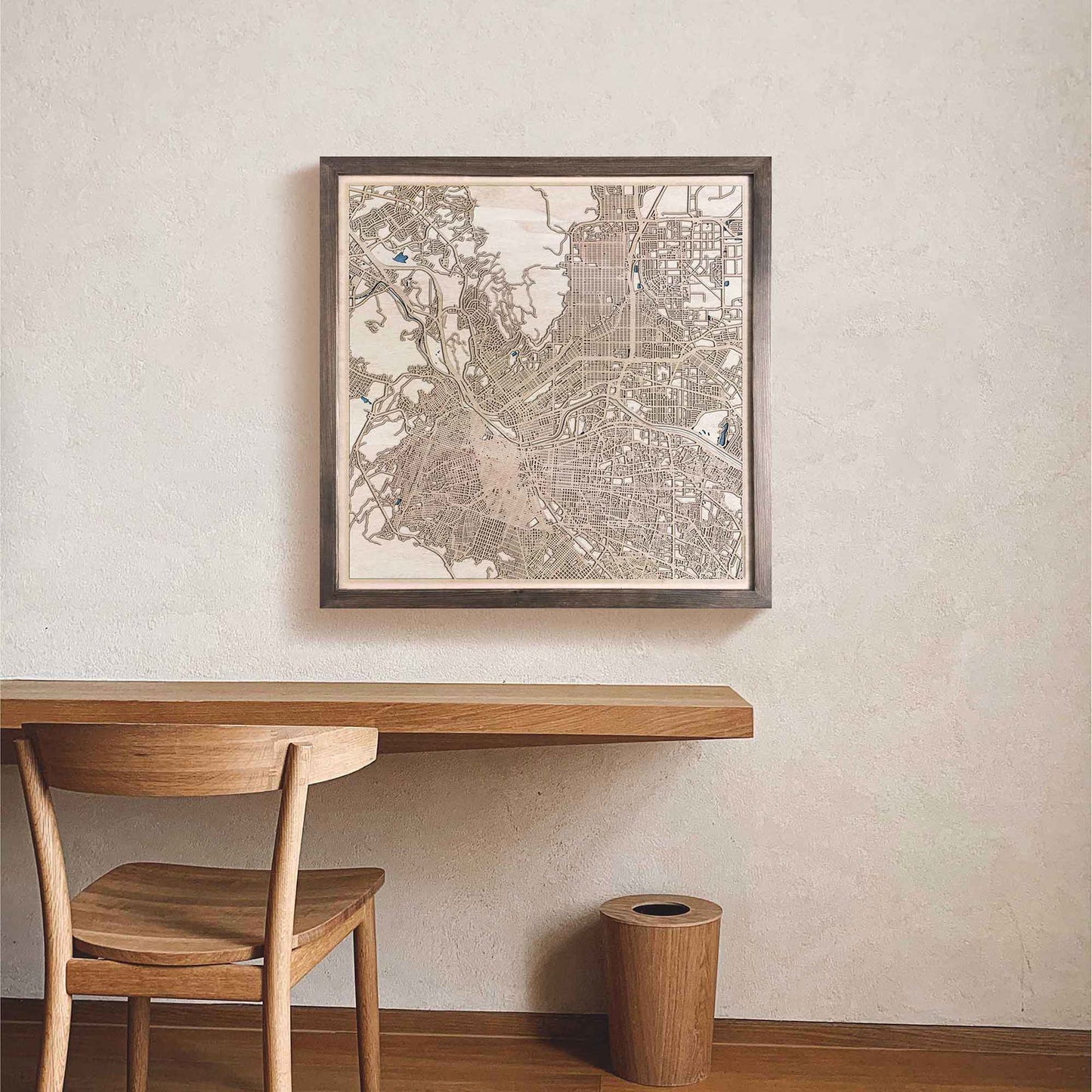 El Paso Wooden Map by CityWood - Custom Wood Map Art - Unique Laser Cut Engraved - Anniversary Gift