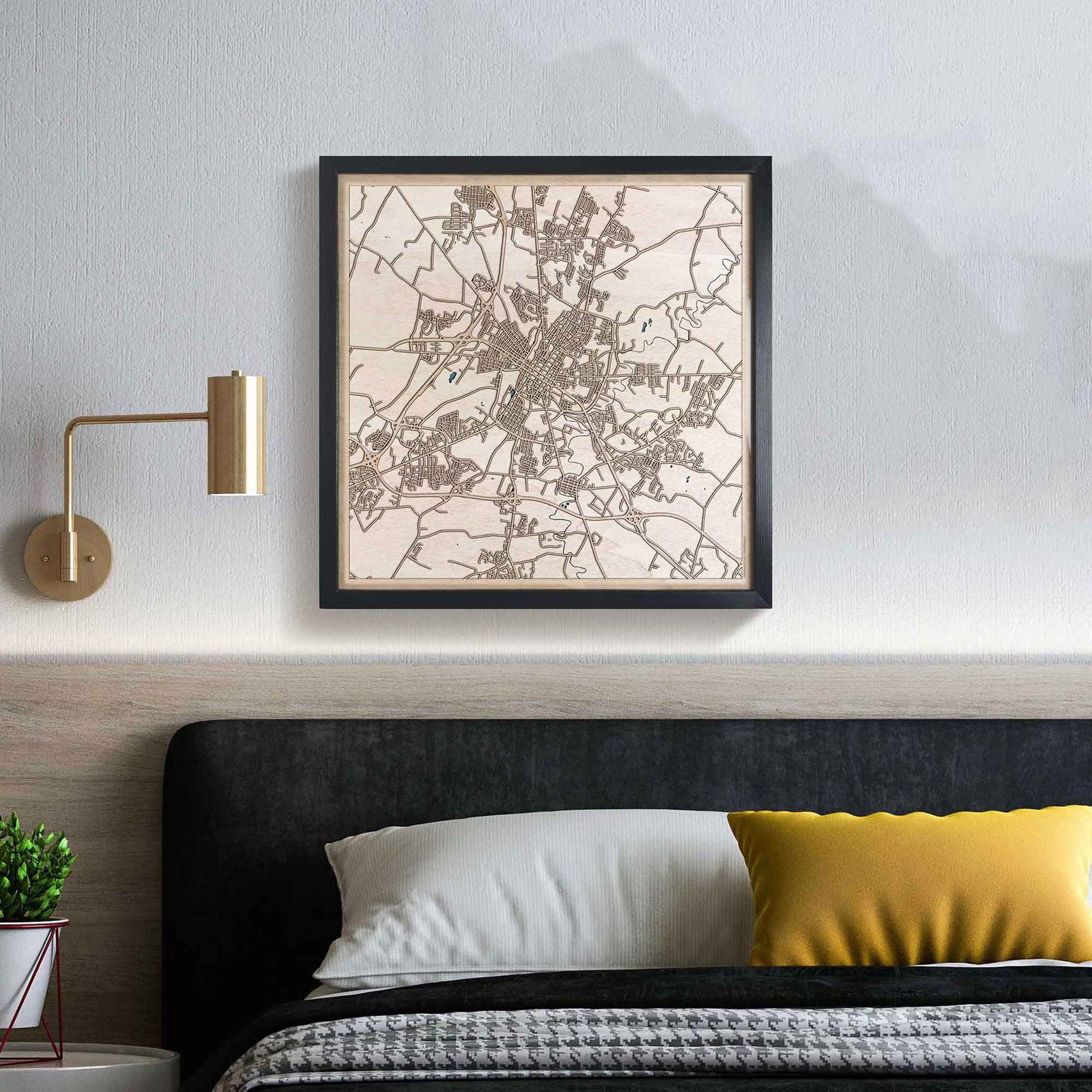 Hagerstown Wooden Map by CityWood - Custom Wood Map Art - Unique Laser Cut Engraved - Anniversary Gift