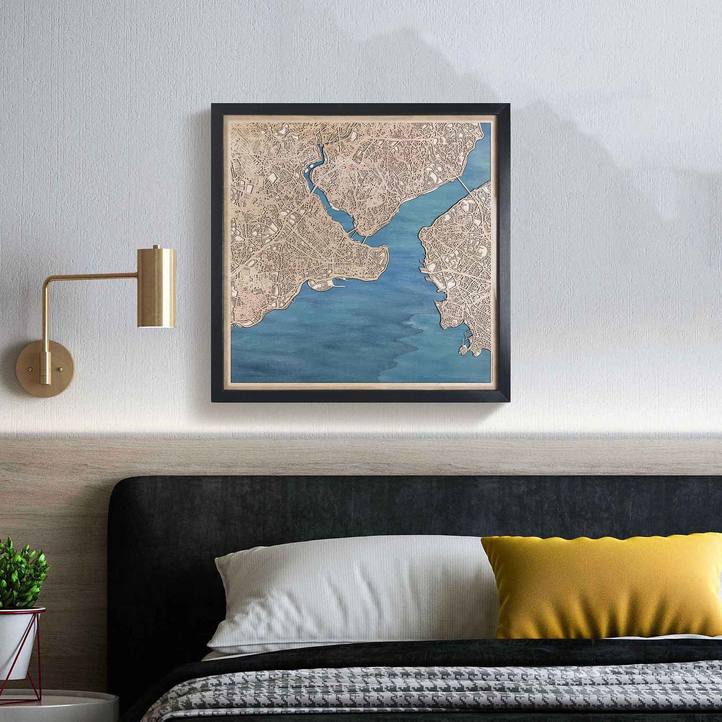 Istanbul Wooden Map by CityWood - Custom Wood Map Art - Unique Laser Cut Engraved - Anniversary Gift