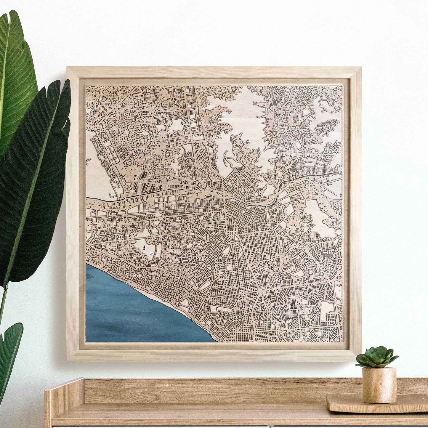 Lima Wooden Map by CityWood - Custom Wood Map Art - Unique Laser Cut Engraved - Anniversary Gift