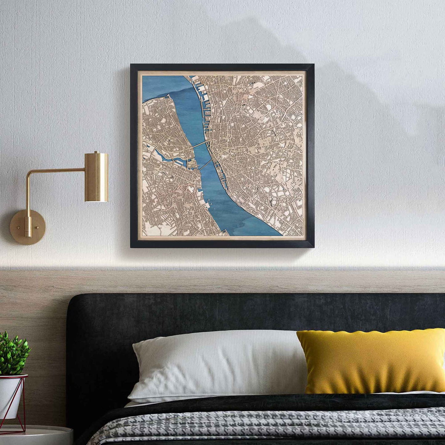 Liverpool Wooden Map by CityWood - Custom Wood Map Art - Unique Laser Cut Engraved - Anniversary Gift