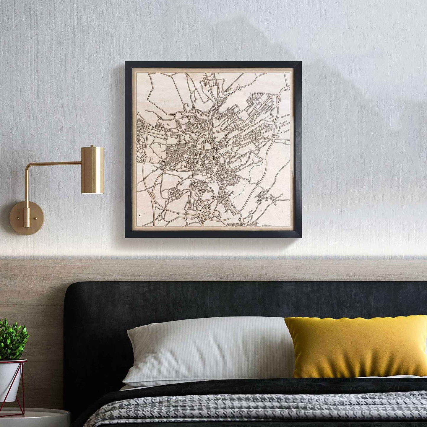 Luxembourg Wooden Map by CityWood - Custom Wood Map Art - Unique Laser Cut Engraved - Anniversary Gift