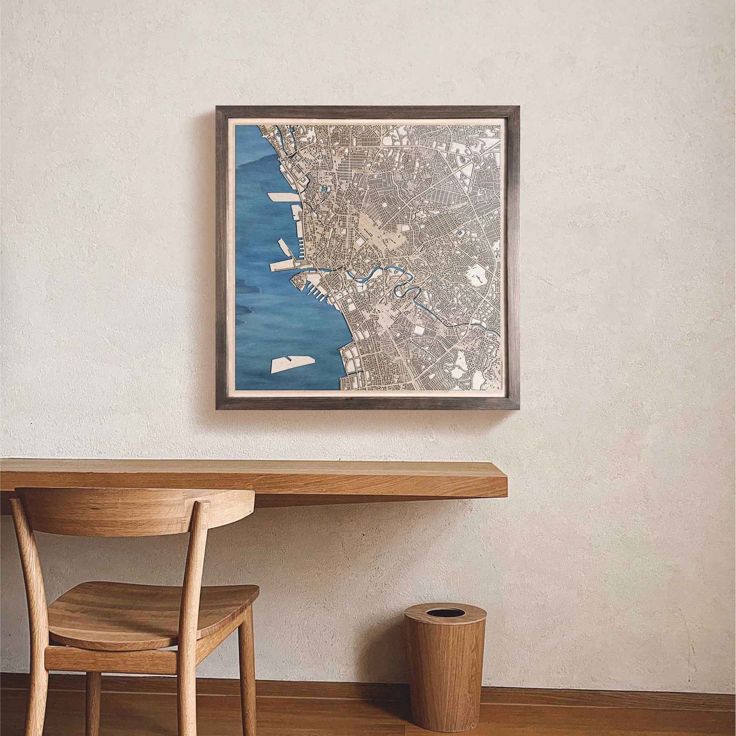 Manila Wooden Map by CityWood - Custom Wood Map Art - Unique Laser Cut Engraved - Anniversary Gift