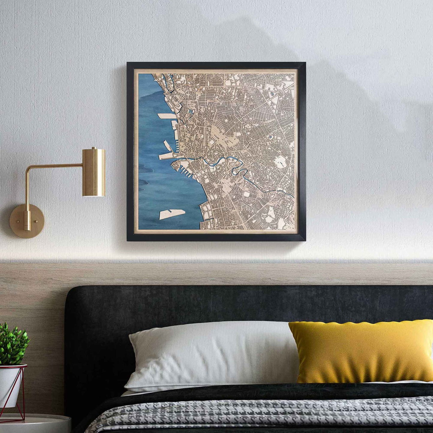 Manila Wooden Map by CityWood - Custom Wood Map Art - Unique Laser Cut Engraved - Anniversary Gift