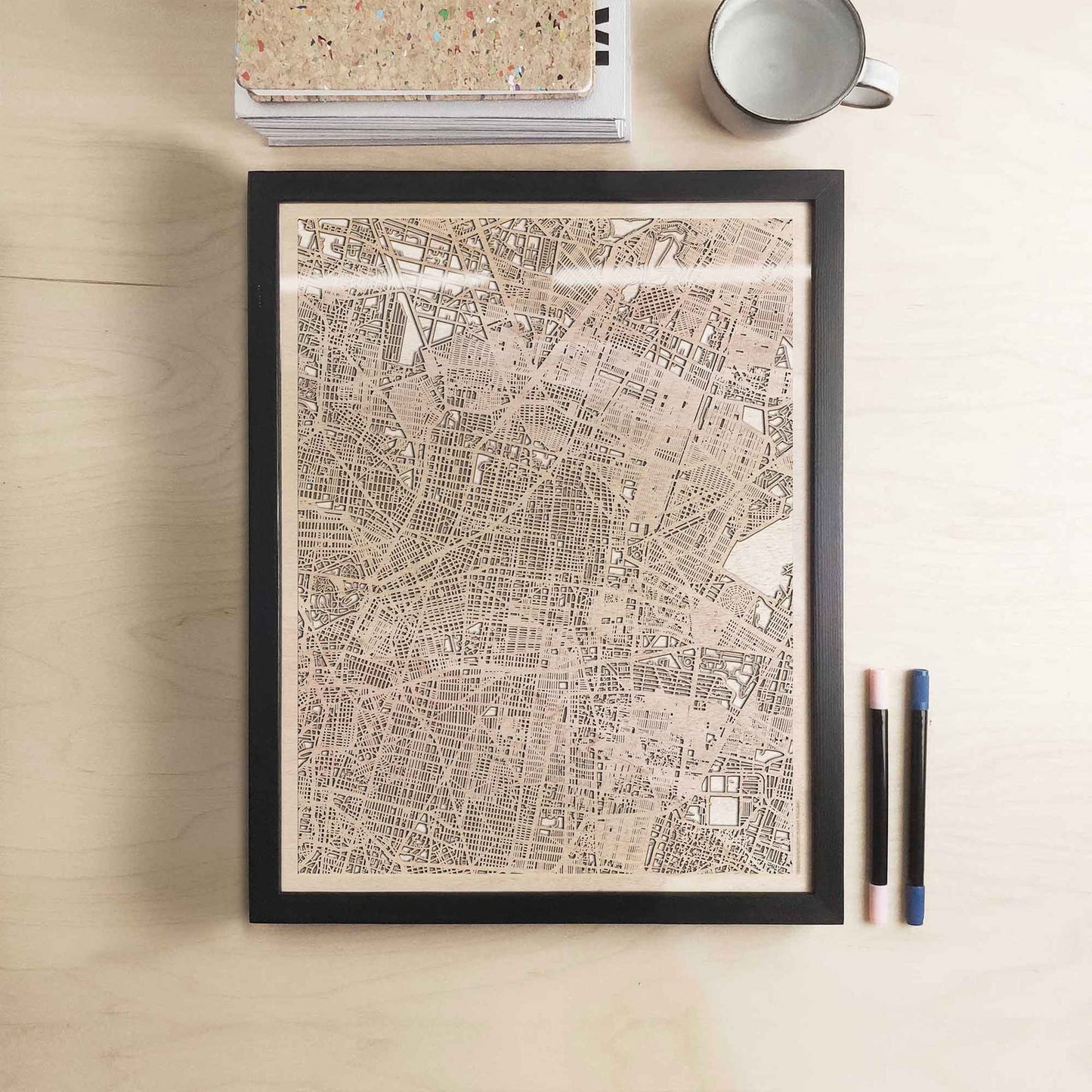 Mexico Wooden Map by CityWood - Custom Wood Map Art - Unique Laser Cut Engraved - Anniversary Gift
