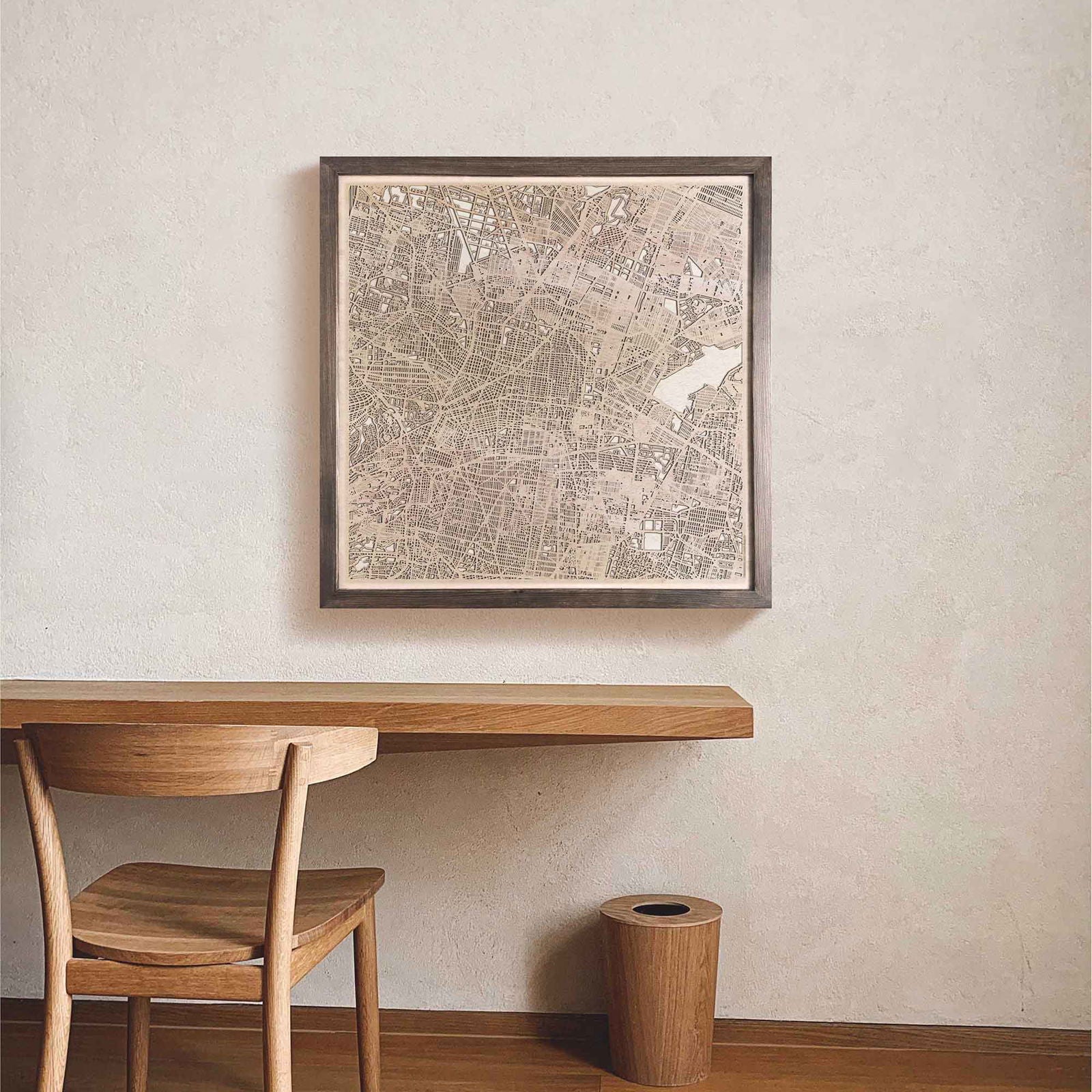 Mexico Wooden Map by CityWood - Custom Wood Map Art - Unique Laser Cut Engraved - Anniversary Gift
