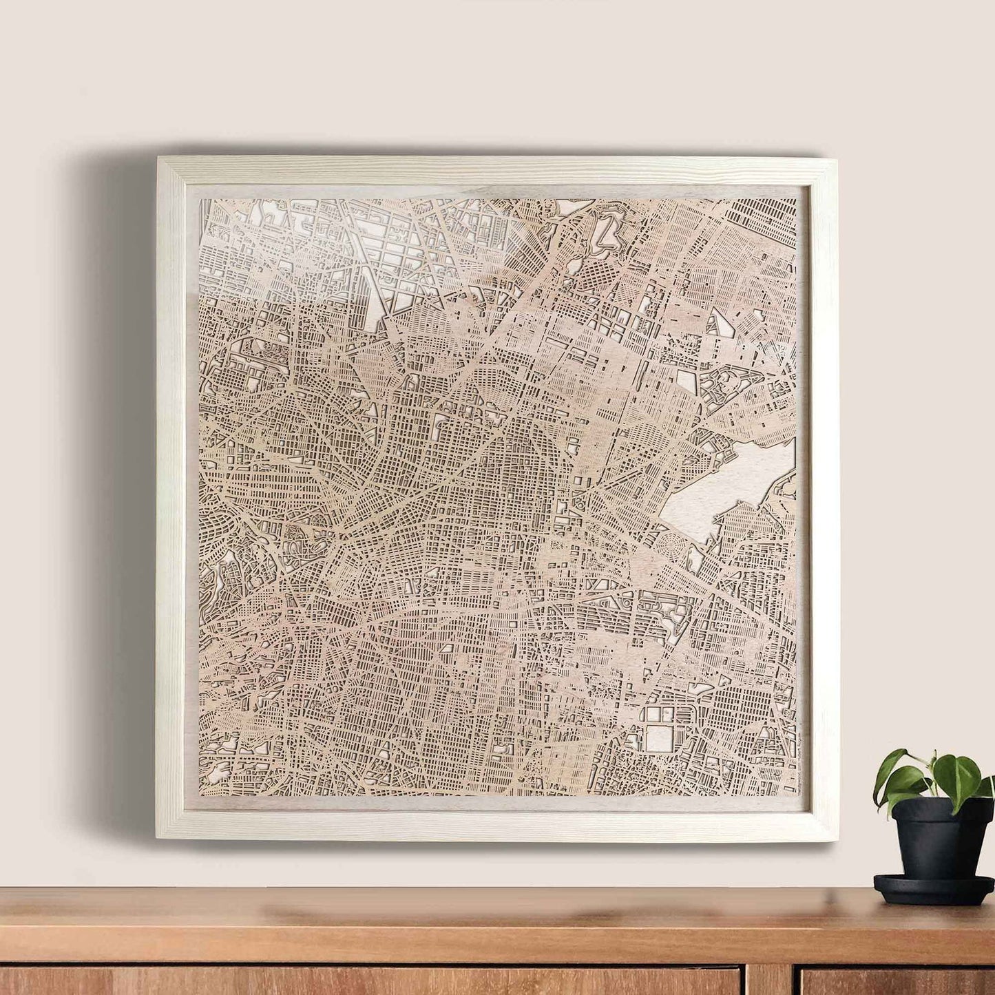 Mexico Wooden Map by CityWood - Custom Wood Map Art - Unique Laser Cut Engraved - Anniversary Gift