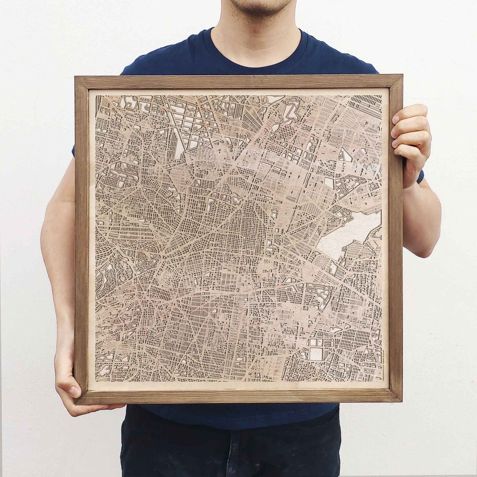 Mexico Wooden Map by CityWood - Custom Wood Map Art - Unique Laser Cut Engraved - Anniversary Gift