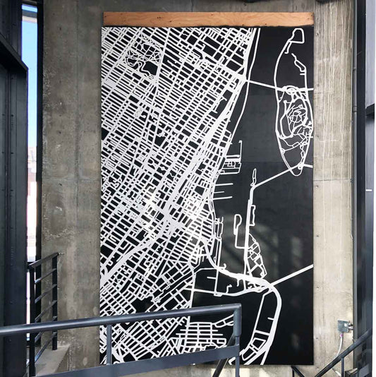 Montreal Map Wall Art – Custom Laser-Cut Wood Design