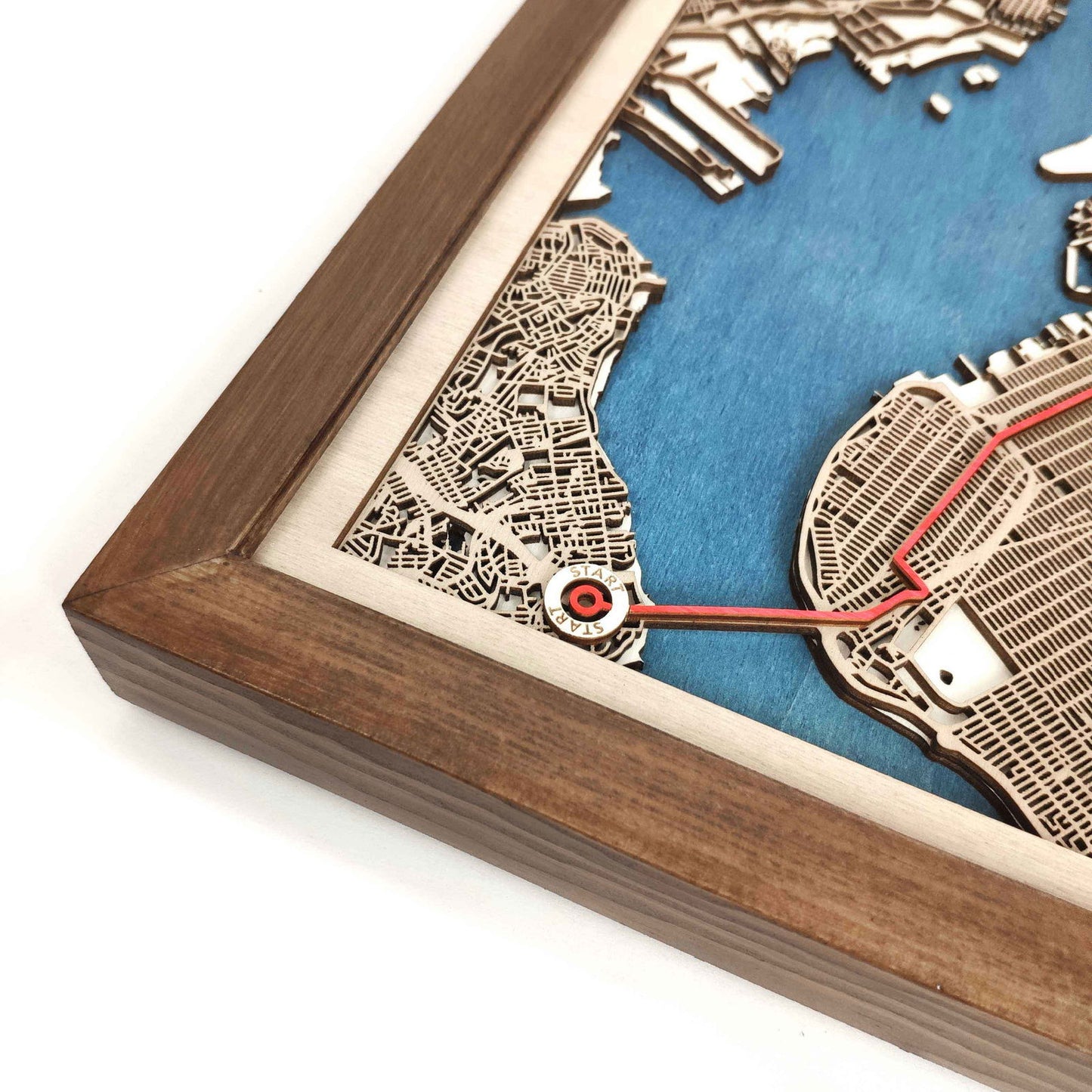 New York City Marathon Commemorative Wooden Route Map – Collector's Item by CityWood - Custom Wood Map Art - Unique Laser Cut Engraved - Anniversary Gift