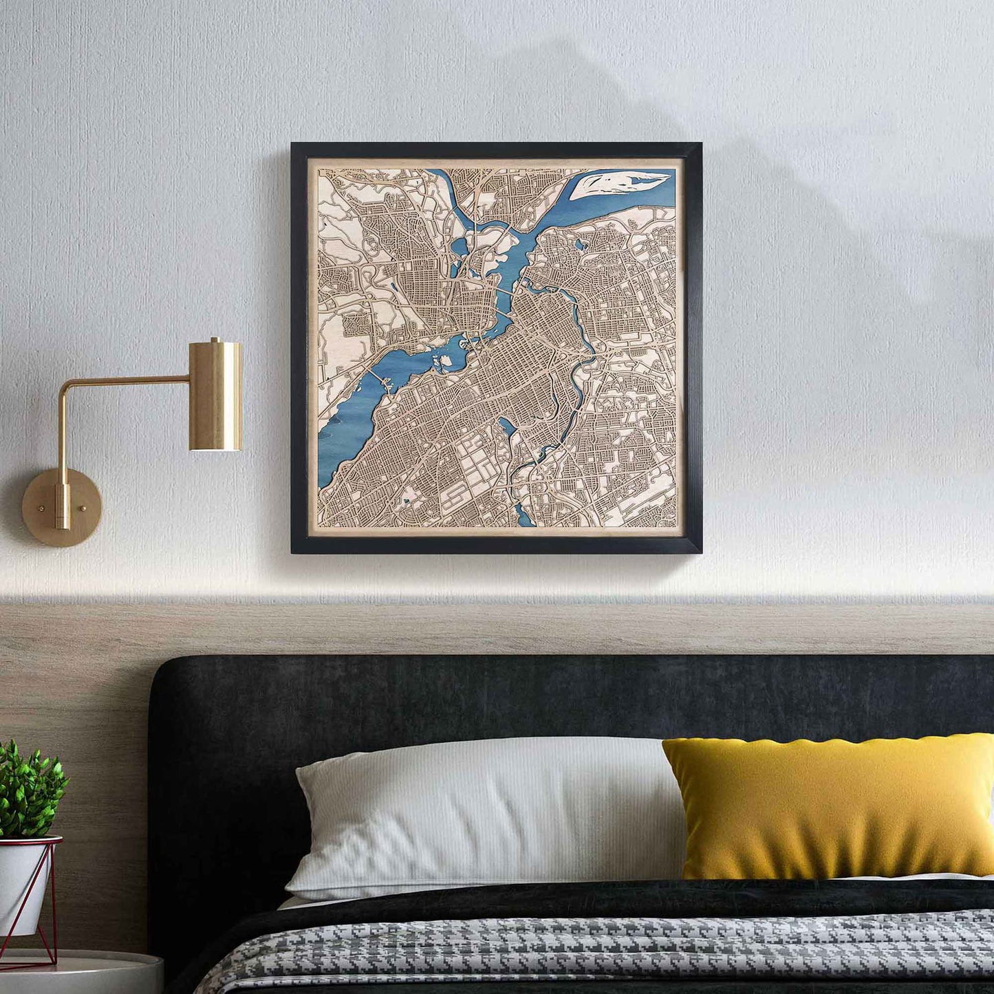 Ottawa Wooden Map by CityWood - Custom Wood Map Art - Unique Laser Cut Engraved - Anniversary Gift