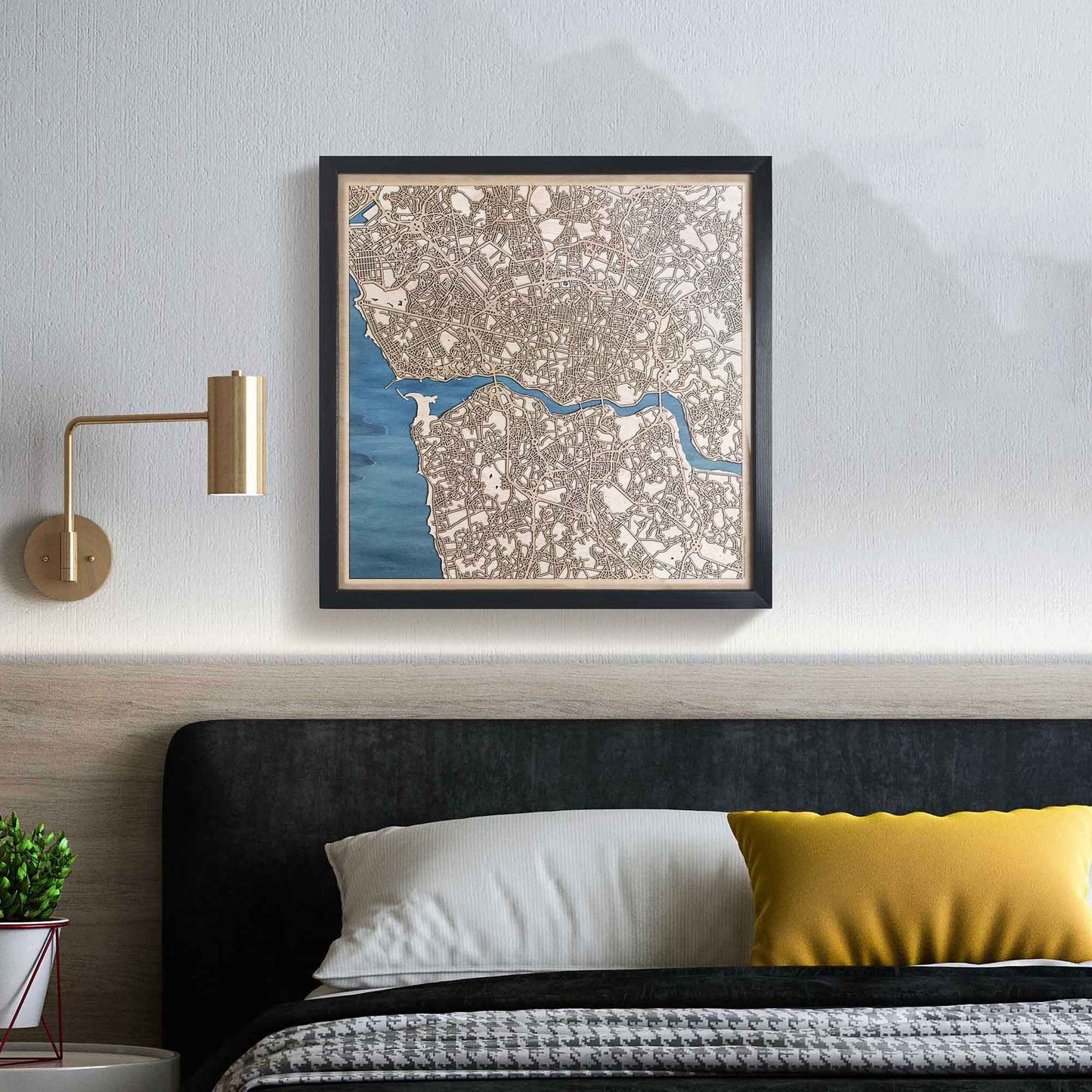 Porto Wooden Map by CityWood - Custom Wood Map Art - Unique Laser Cut Engraved - Anniversary Gift
