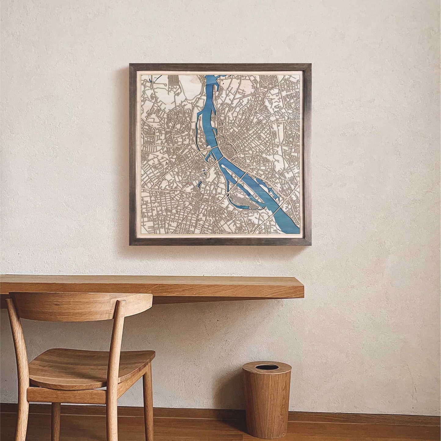Riga Wooden Map by CityWood - Custom Wood Map Art - Unique Laser Cut Engraved - Anniversary Gift