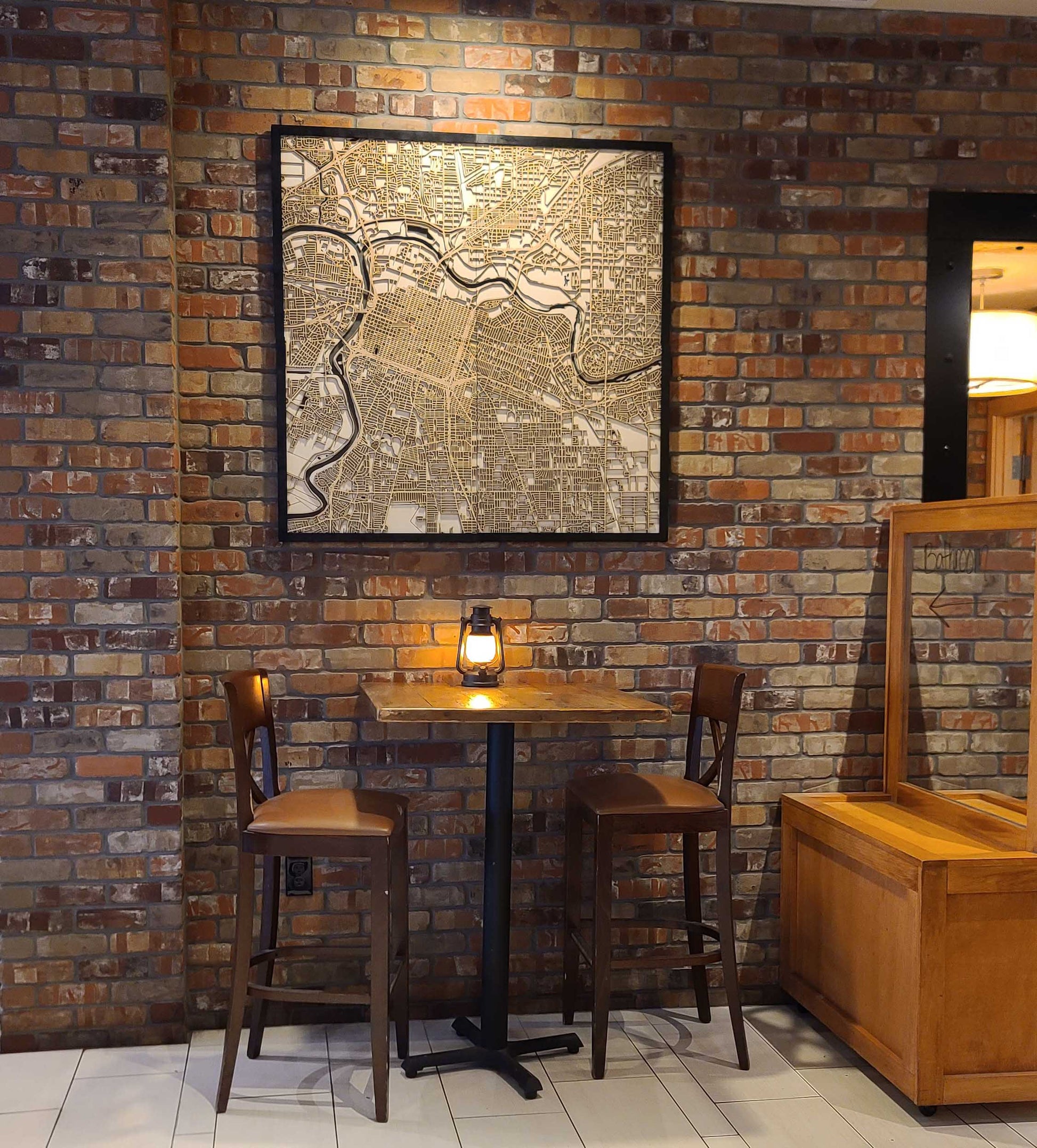 Sacramento - Laser-Cut Wooden Panel Map Wall Art