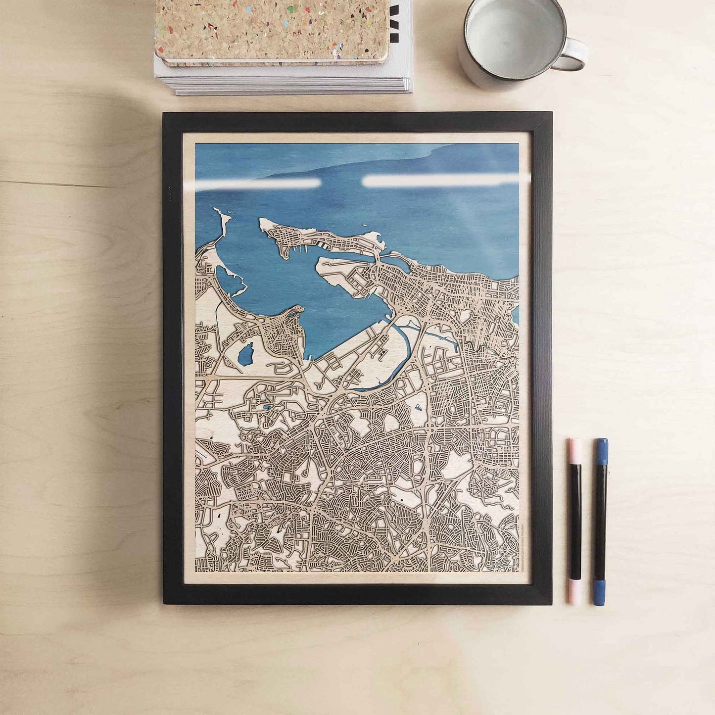 San Juan Wooden Map by CityWood - Custom Wood Map Art - Unique Laser Cut Engraved - Anniversary Gift