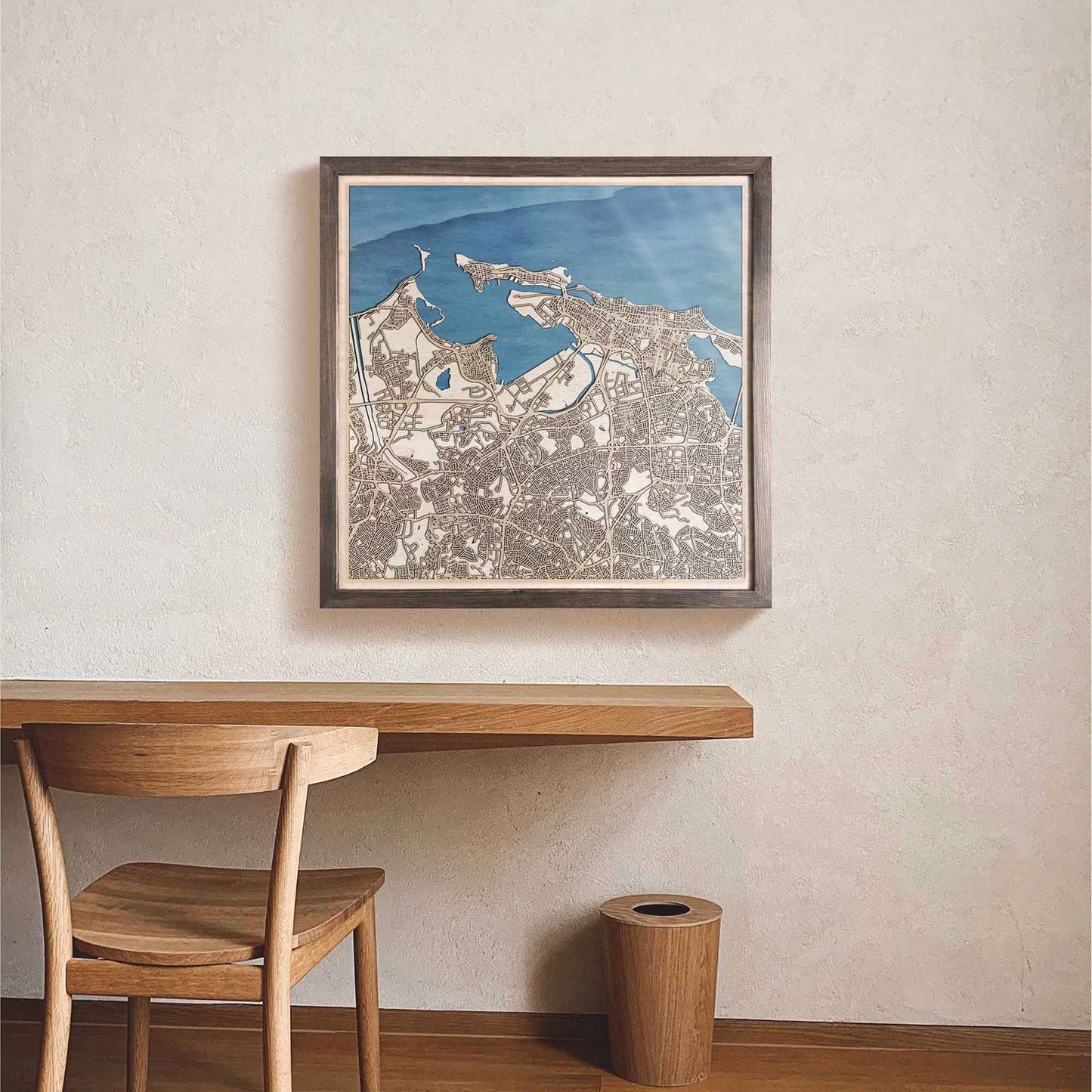 San Juan Wooden Map by CityWood - Custom Wood Map Art - Unique Laser Cut Engraved - Anniversary Gift