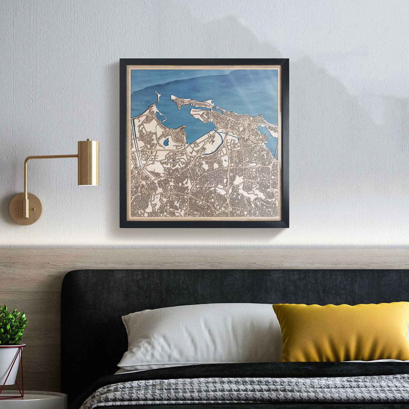 San Juan Wooden Map by CityWood - Custom Wood Map Art - Unique Laser Cut Engraved - Anniversary Gift