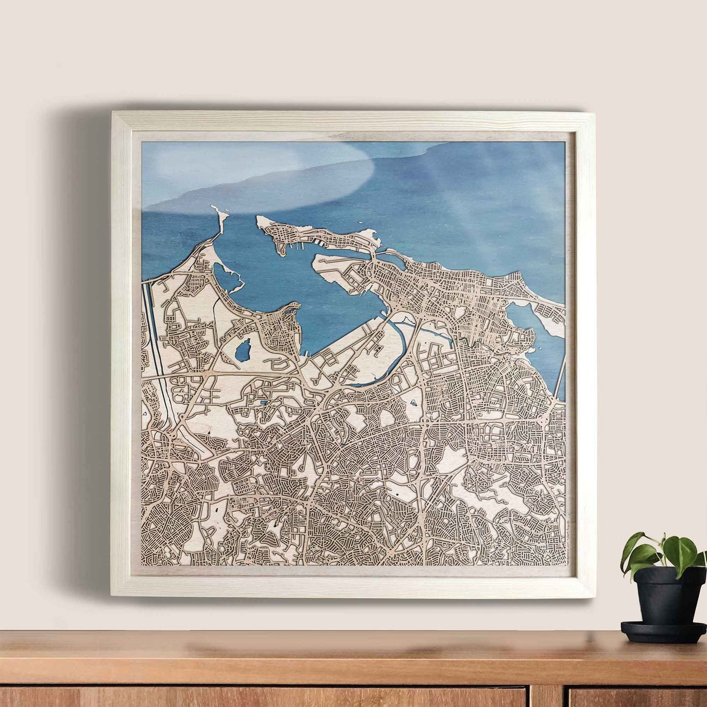 San Juan Wooden Map by CityWood - Custom Wood Map Art - Unique Laser Cut Engraved - Anniversary Gift