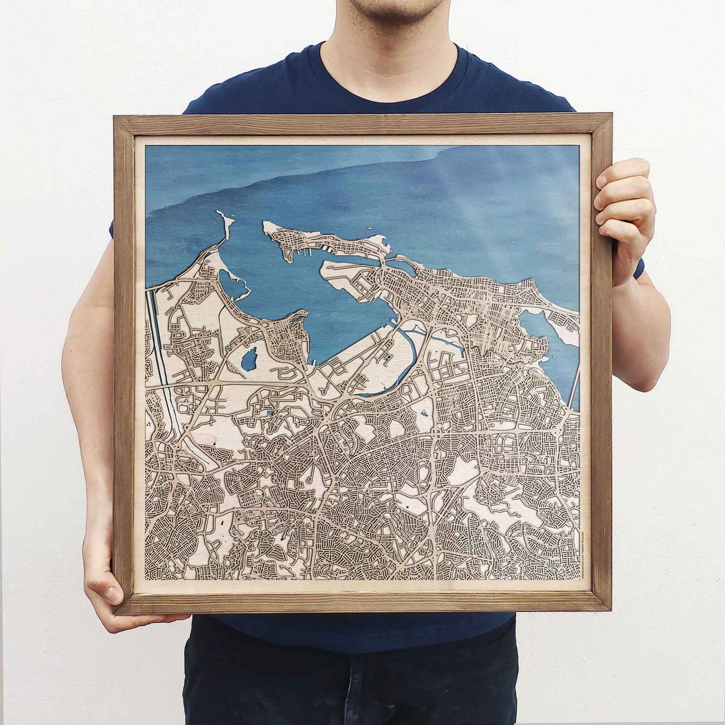 San Juan Wooden Map by CityWood - Custom Wood Map Art - Unique Laser Cut Engraved - Anniversary Gift
