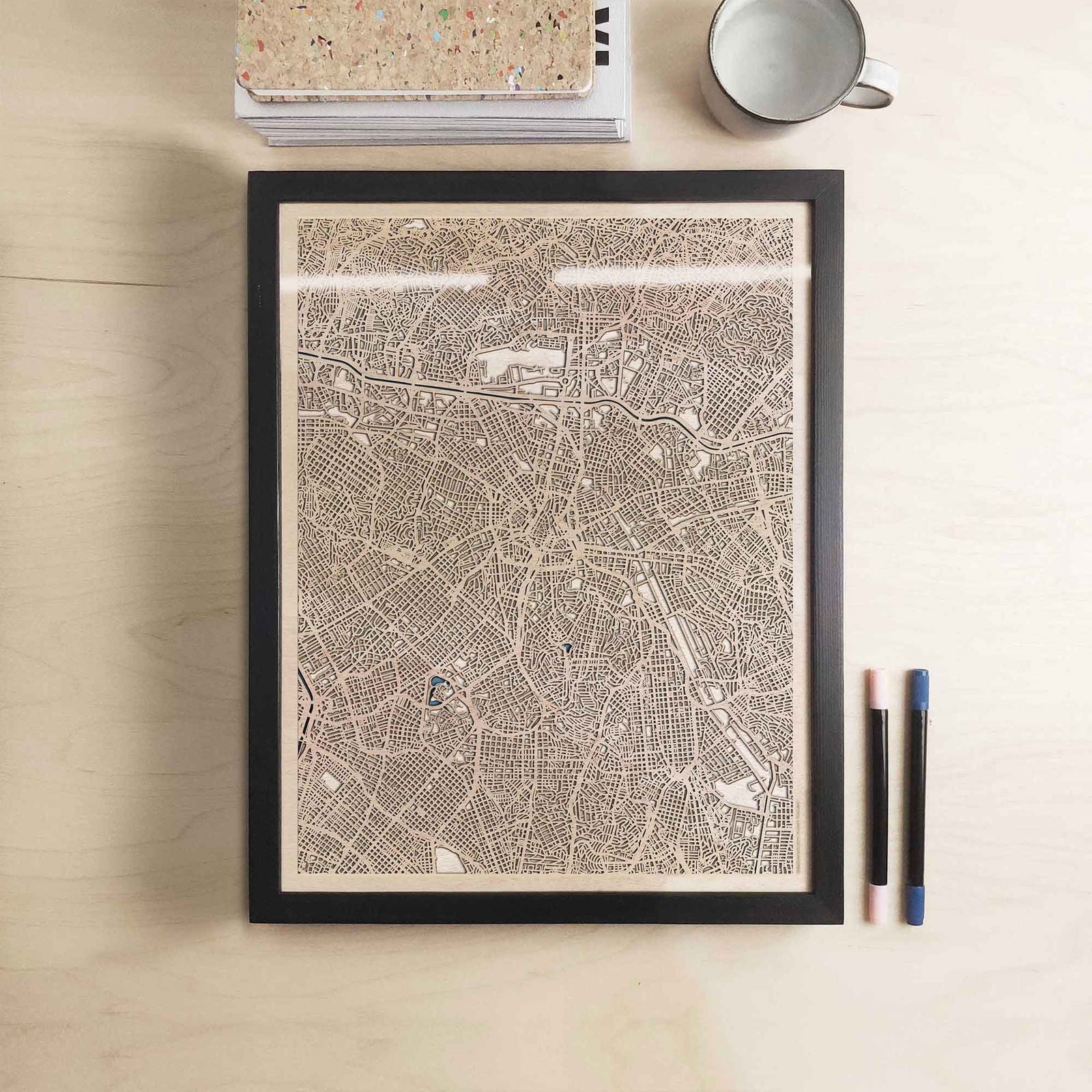 Sao Paulo Wooden Map by CityWood - Custom Wood Map Art - Unique Laser Cut Engraved - Anniversary Gift