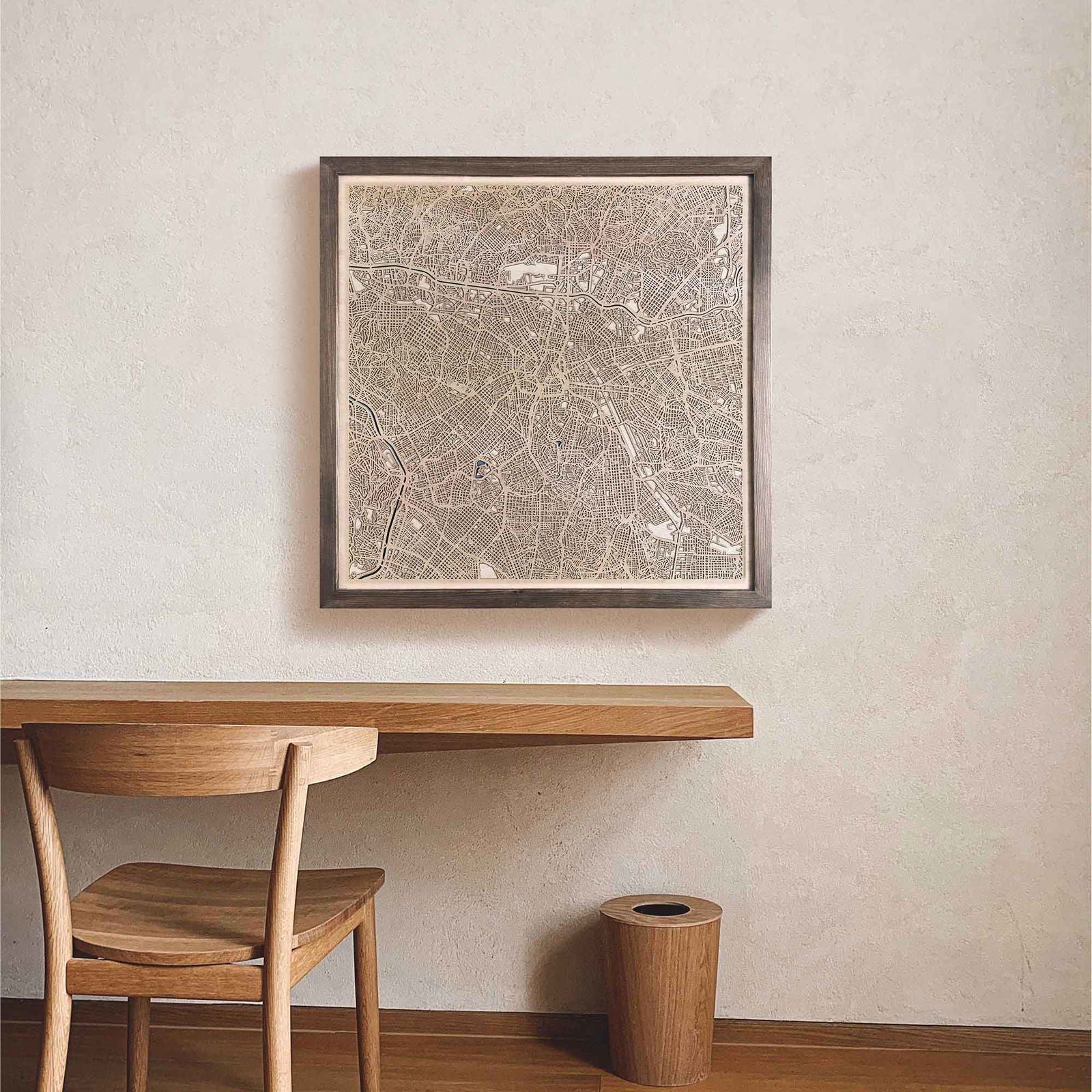 Sao Paulo Wooden Map by CityWood - Custom Wood Map Art - Unique Laser Cut Engraved - Anniversary Gift
