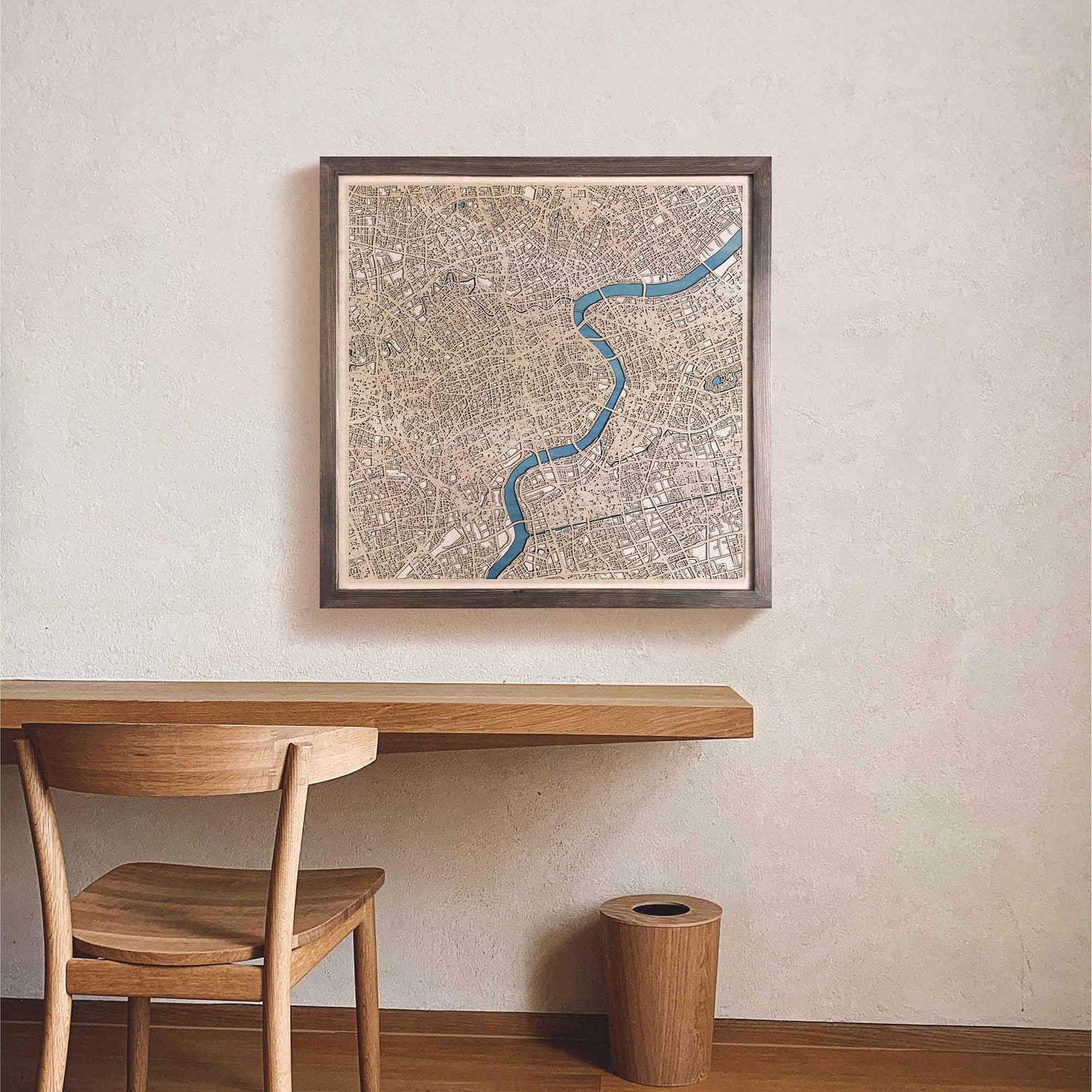 Shanghai Wooden Map by CityWood - Custom Wood Map Art - Unique Laser Cut Engraved - Anniversary Gift