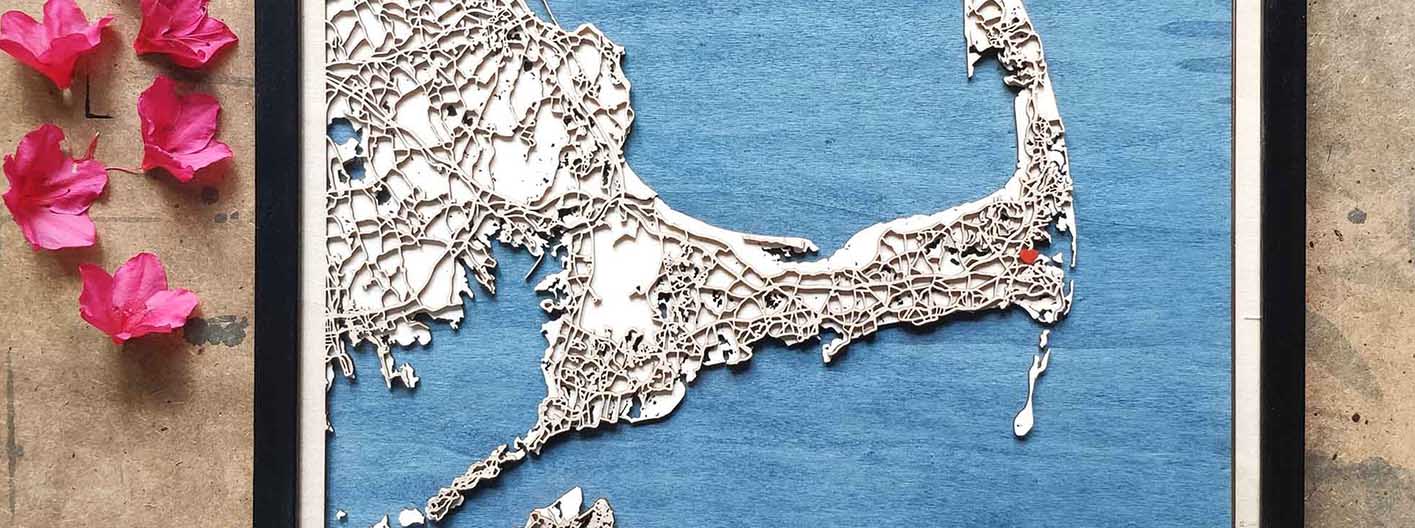 2369❣️ FUKUOKA 3D Wood City Map Laser Cut Wooden Map - Unique 3D topographic wall art | CityWood