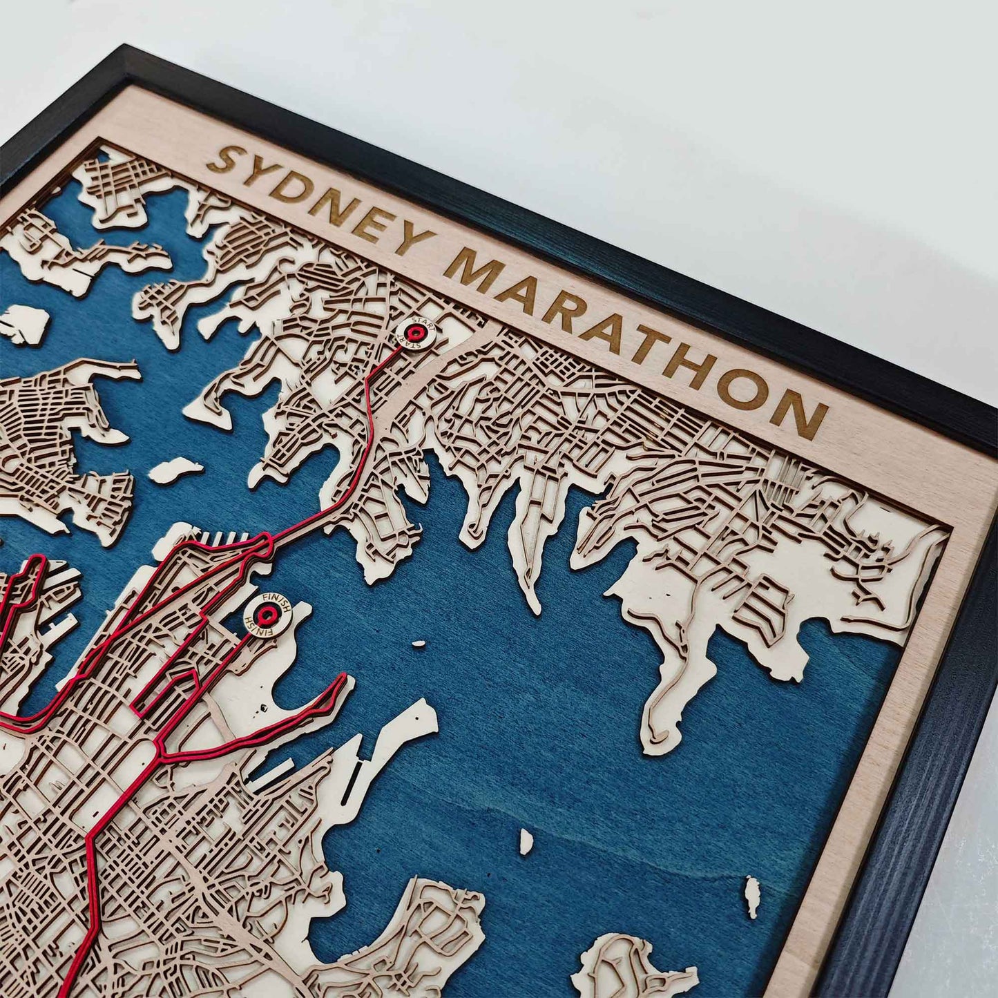 Sydney Marathon Holzkarte