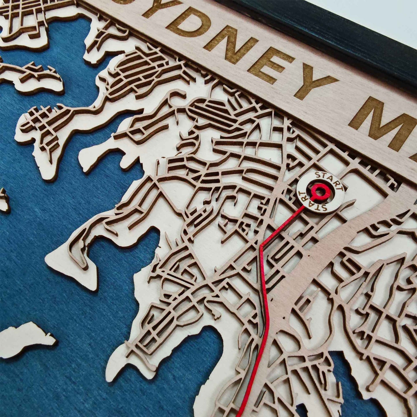 Sydney Marathon Holzkarte