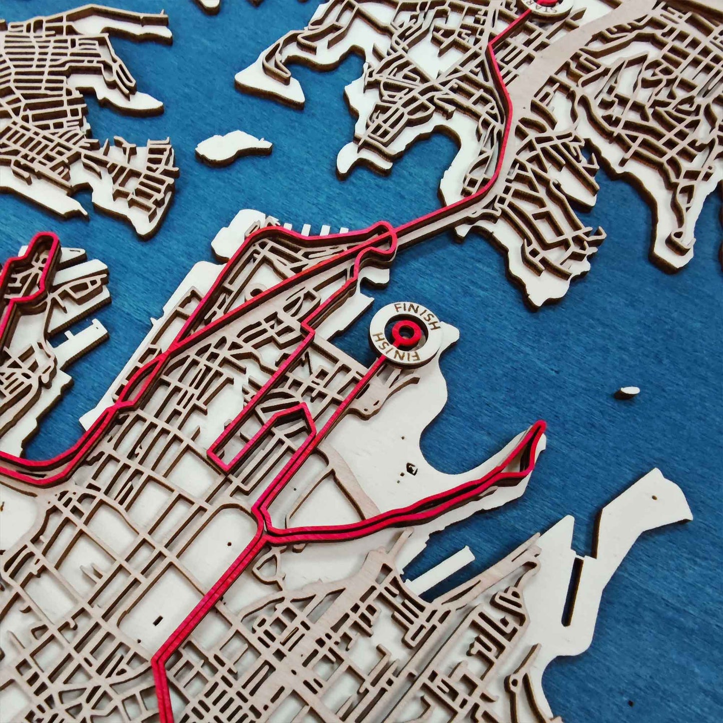 Sydney Marathon Holzkarte