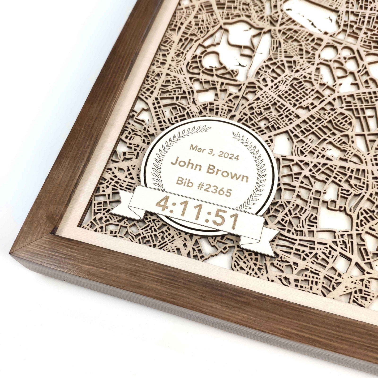 Tokyo Marathon Commemorative Wooden Route Map – Collector's Item by CityWood - Custom Wood Map Art - Unique Laser Cut Engraved - Anniversary Gift