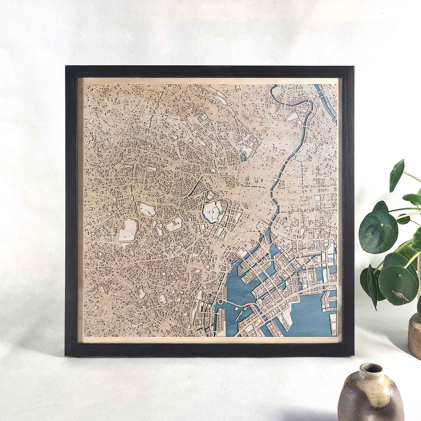 Tokyo Wooden Map by CityWood - Custom Wood Map Art - Unique Laser Cut Engraved - Anniversary Gift