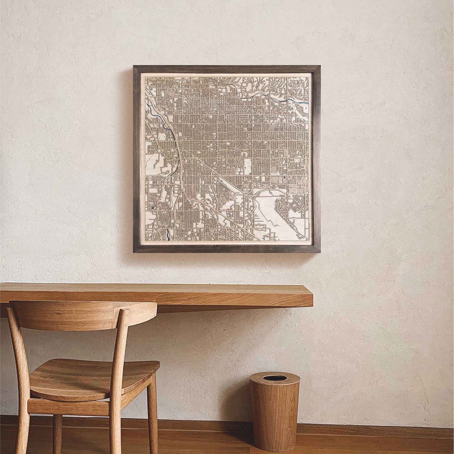 Tucson Wooden Map by CityWood - Custom Wood Map Art - Unique Laser Cut Engraved - Anniversary Gift