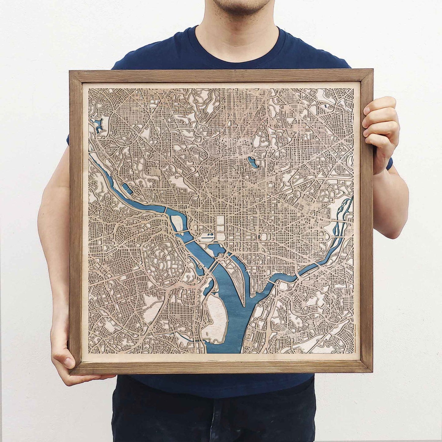 Washington Wooden Map by CityWood - Custom Wood Map Art - Unique Laser Cut Engraved - Anniversary Gift