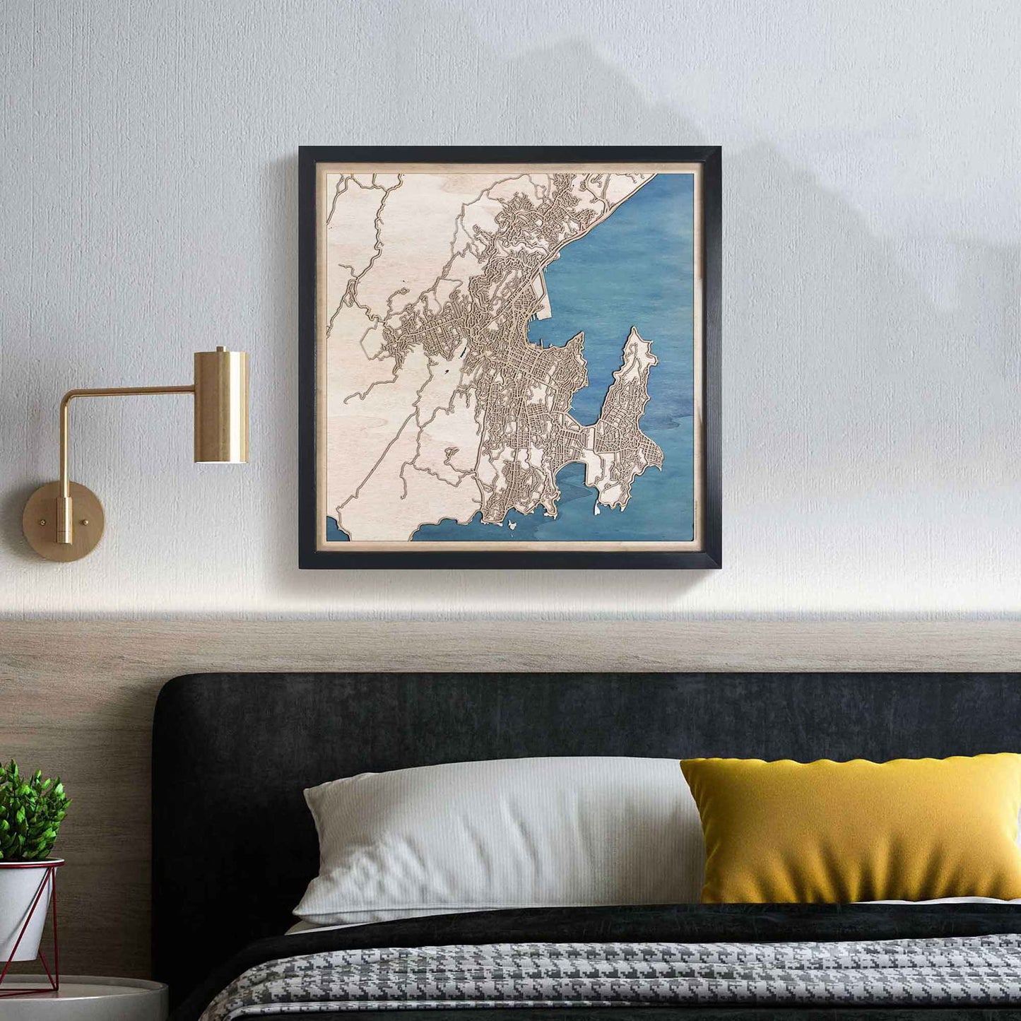 Wellington Wooden Map by CityWood - Custom Wood Map Art - Unique Laser Cut Engraved - Anniversary Gift