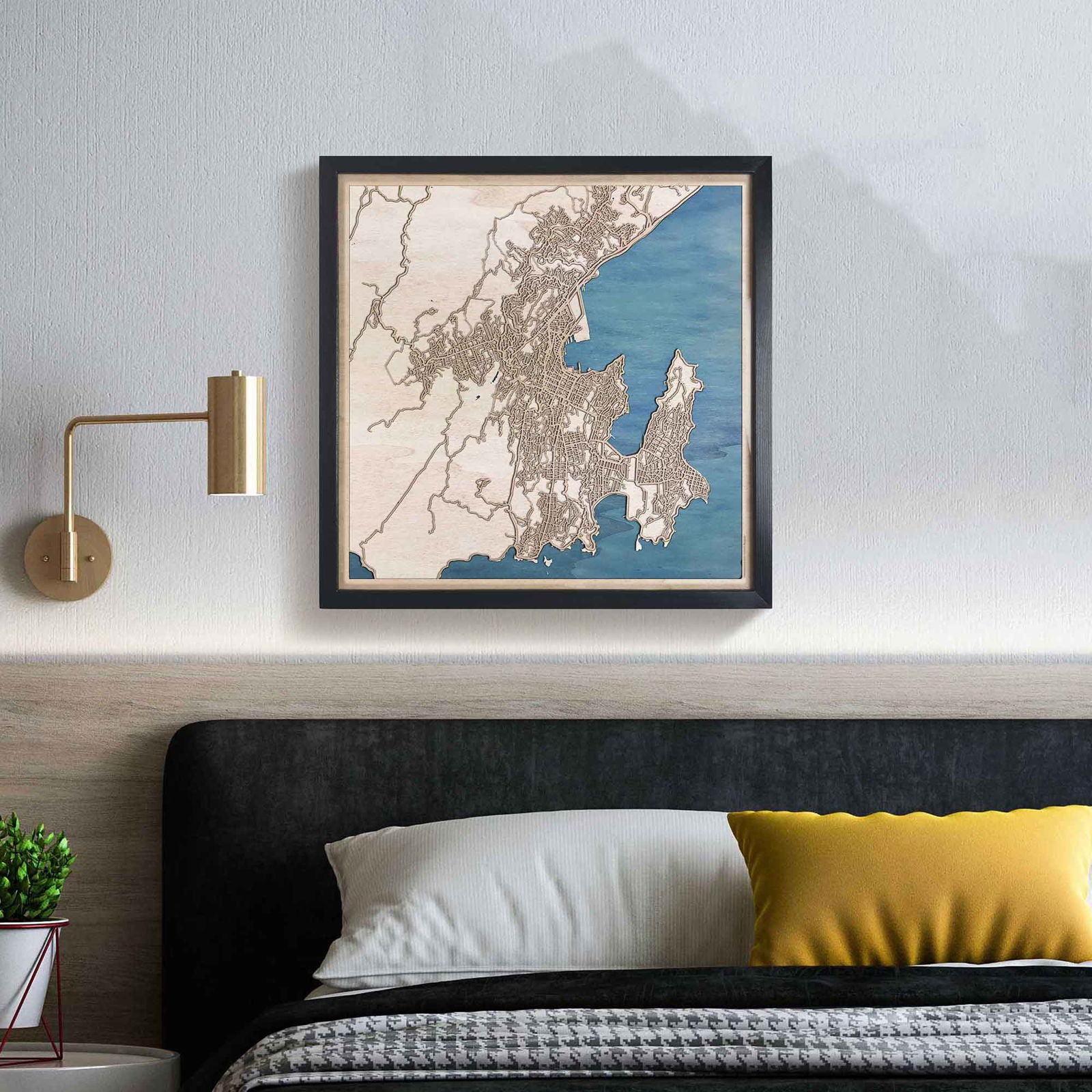 Wellington Wooden Map by CityWood - Custom Wood Map Art - Unique Laser Cut Engraved - Anniversary Gift