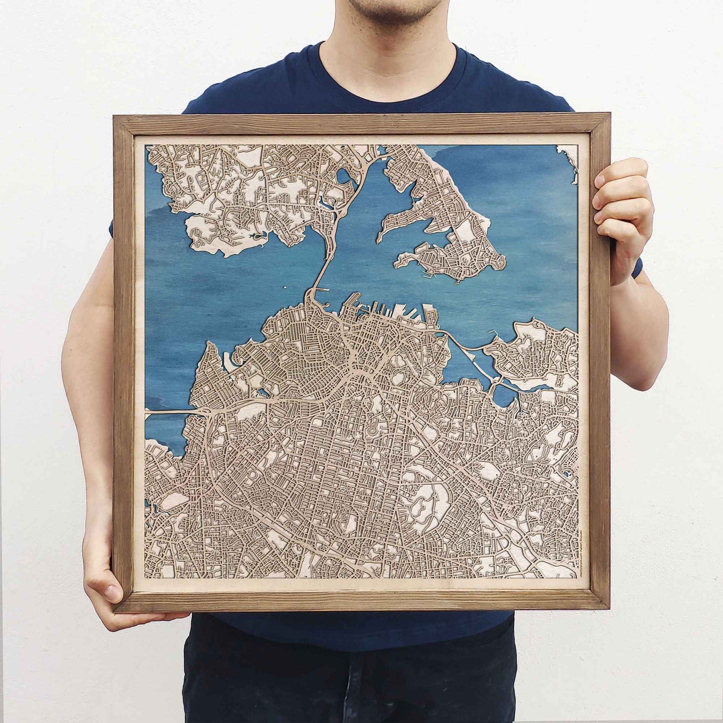 Auckland Wooden Map by CityWood - Custom Wood Map Art - Unique Laser Cut Engraved - Anniversary Gift