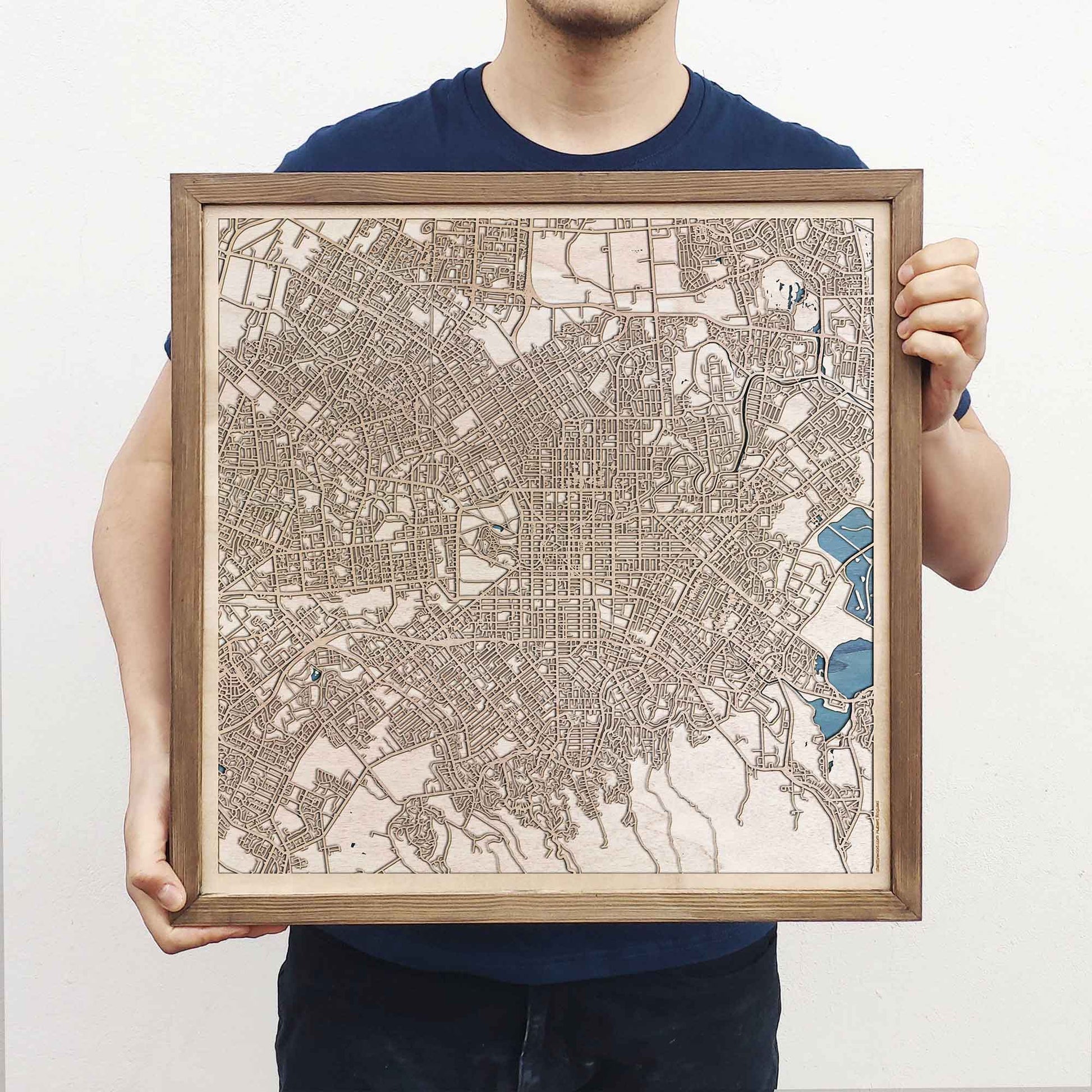Christchurch Wooden Map by CityWood - Custom Wood Map Art - Unique Laser Cut Engraved - Anniversary Gift