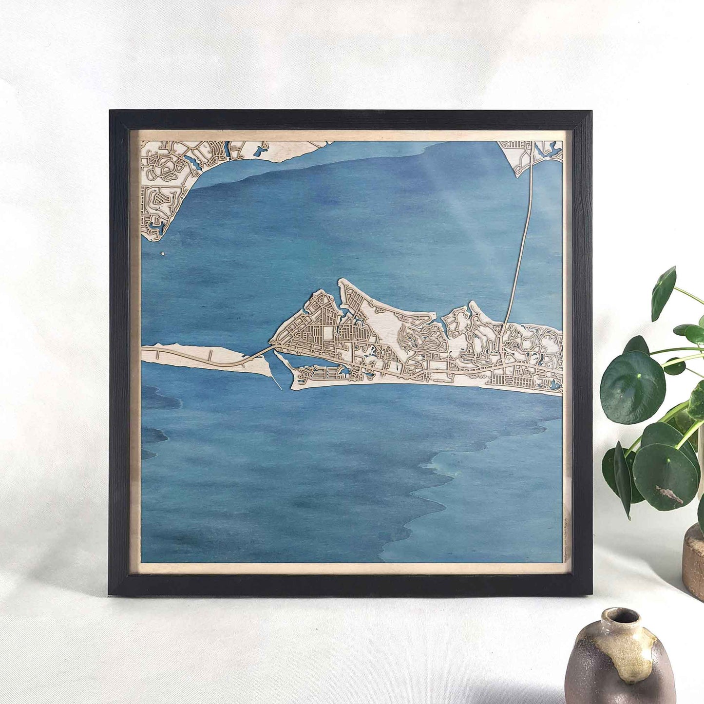 Destin Wooden Map by CityWood - Custom Wood Map Art - Unique Laser Cut Engraved - Anniversary Gift