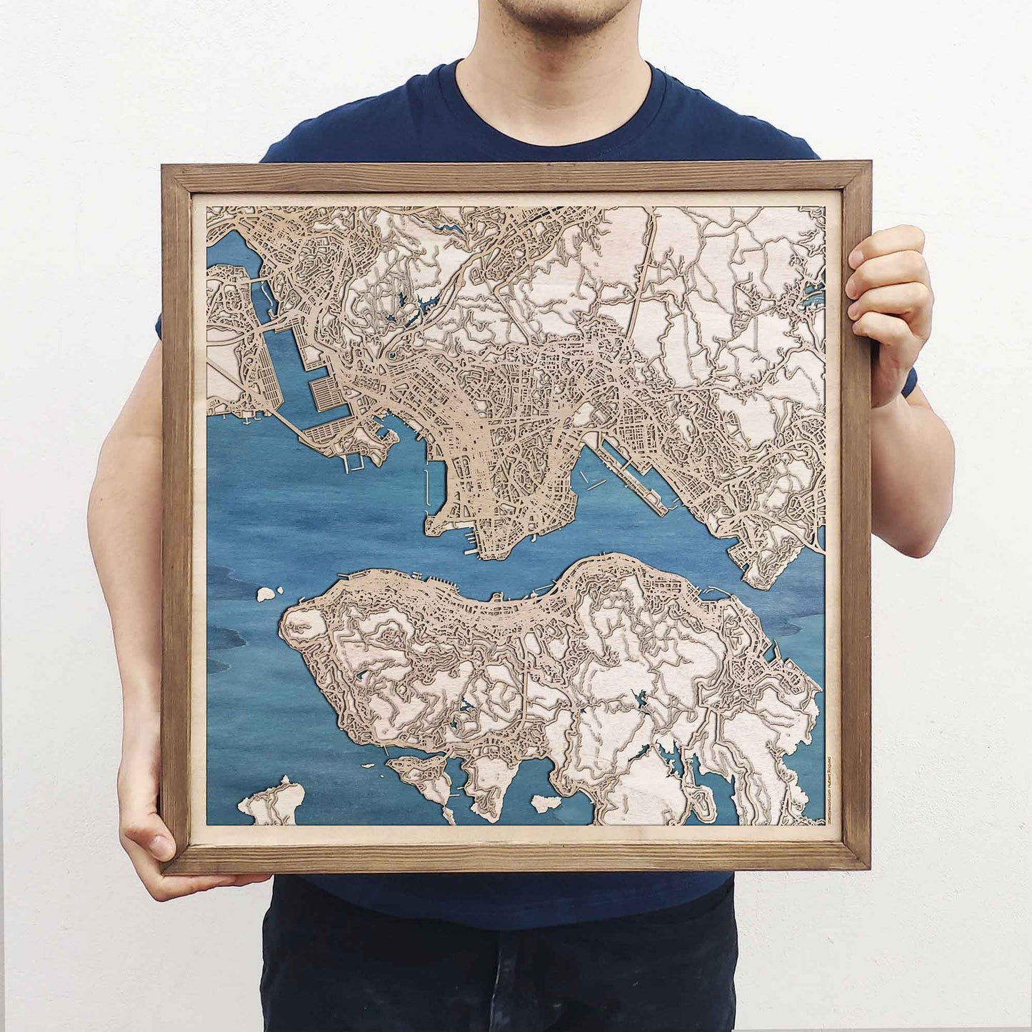 Hong Kong Wooden Map by CityWood - Custom Wood Map Art - Unique Laser Cut Engraved - Anniversary Gift