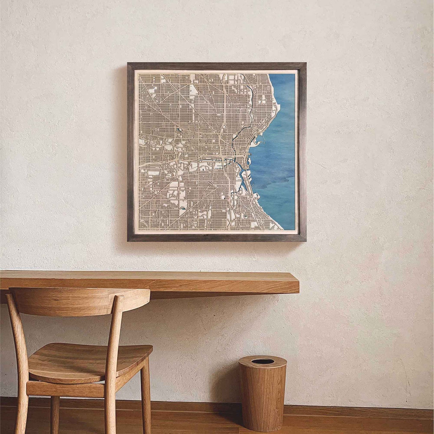Milwaukee Wooden Map by CityWood - Custom Wood Map Art - Unique Laser Cut Engraved - Anniversary Gift
