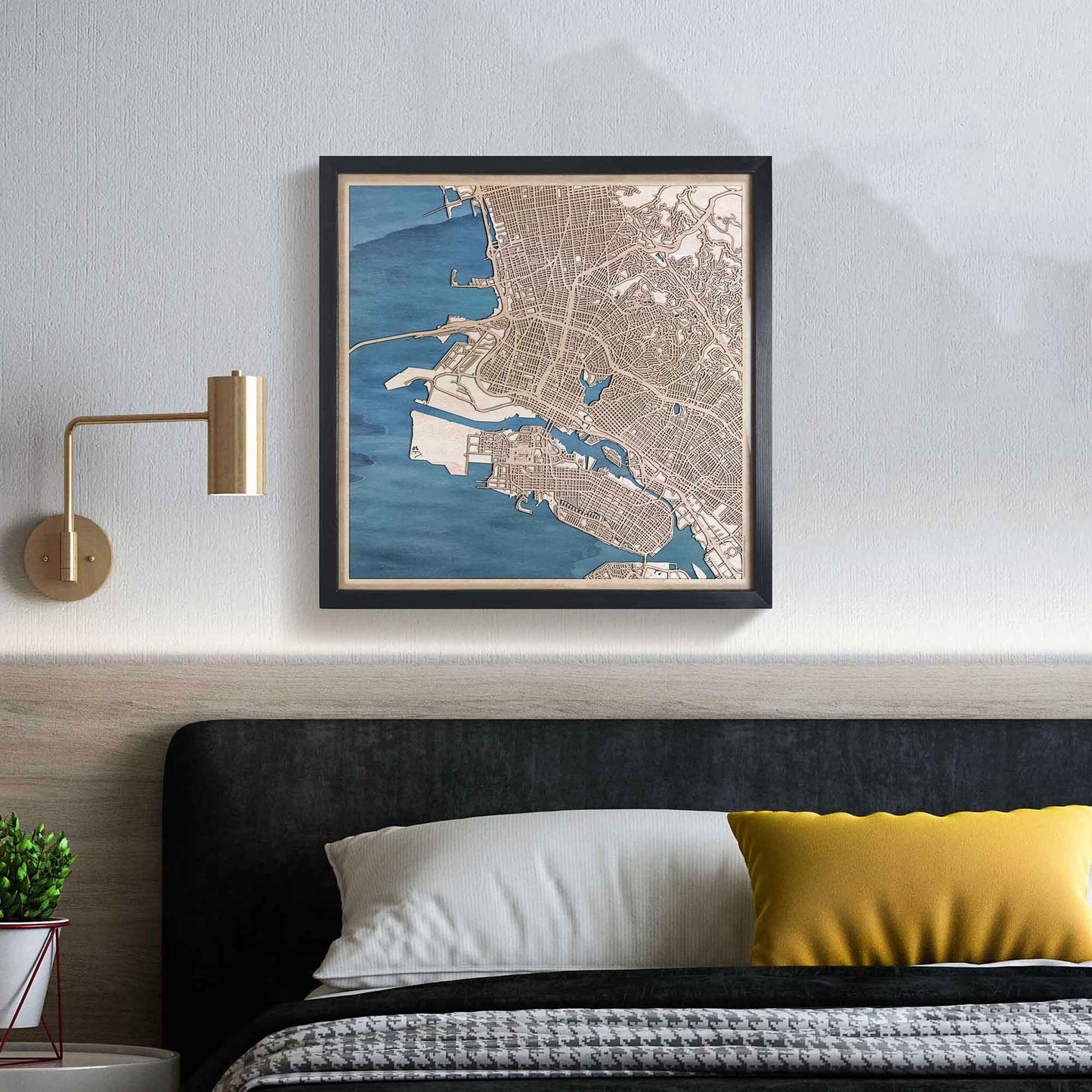 Oakland Wooden Map by CityWood - Custom Wood Map Art - Unique Laser Cut Engraved - Anniversary Gift