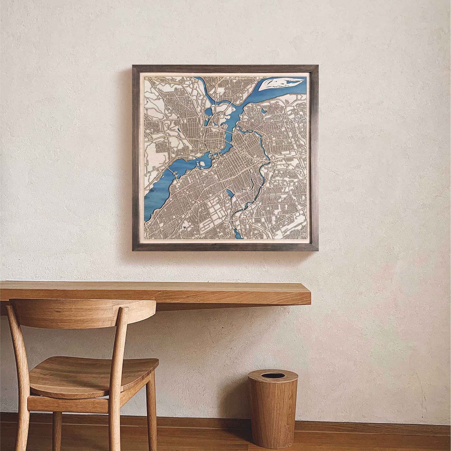 Ottawa Wooden Map by CityWood - Custom Wood Map Art - Unique Laser Cut Engraved - Anniversary Gift