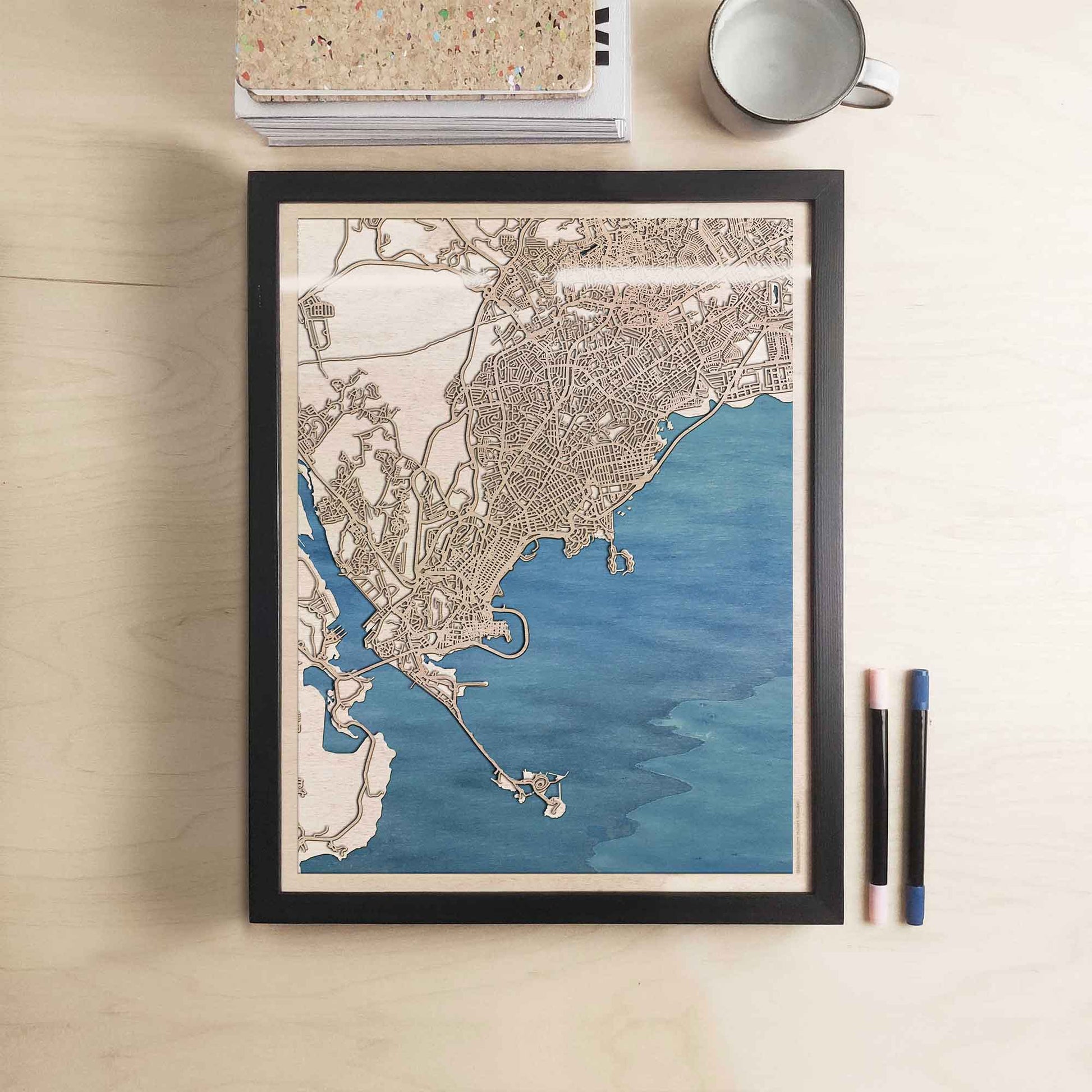 Panama Wooden Map by CityWood - Custom Wood Map Art - Unique Laser Cut Engraved - Anniversary Gift
