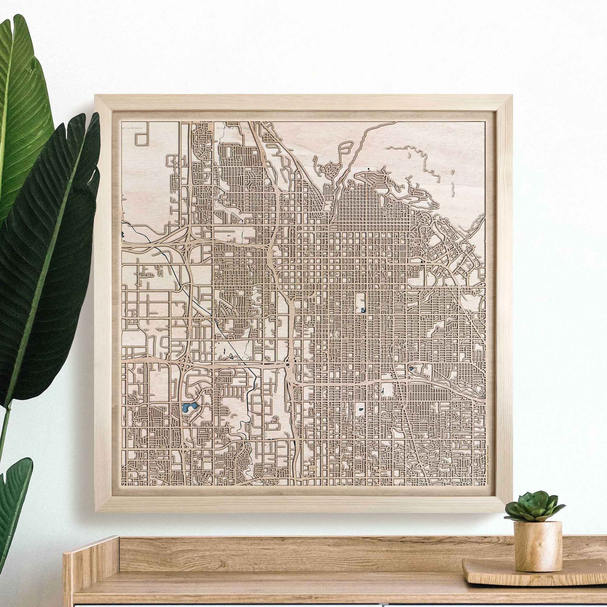 Salt Lake City Wooden Map by CityWood - Custom Wood Map Art - Unique Laser Cut Engraved - Anniversary Gift