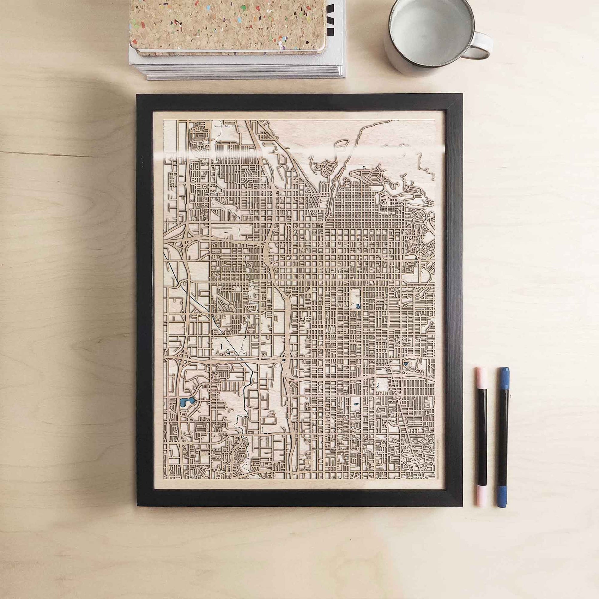 Salt Lake City Wooden Map by CityWood - Custom Wood Map Art - Unique Laser Cut Engraved - Anniversary Gift