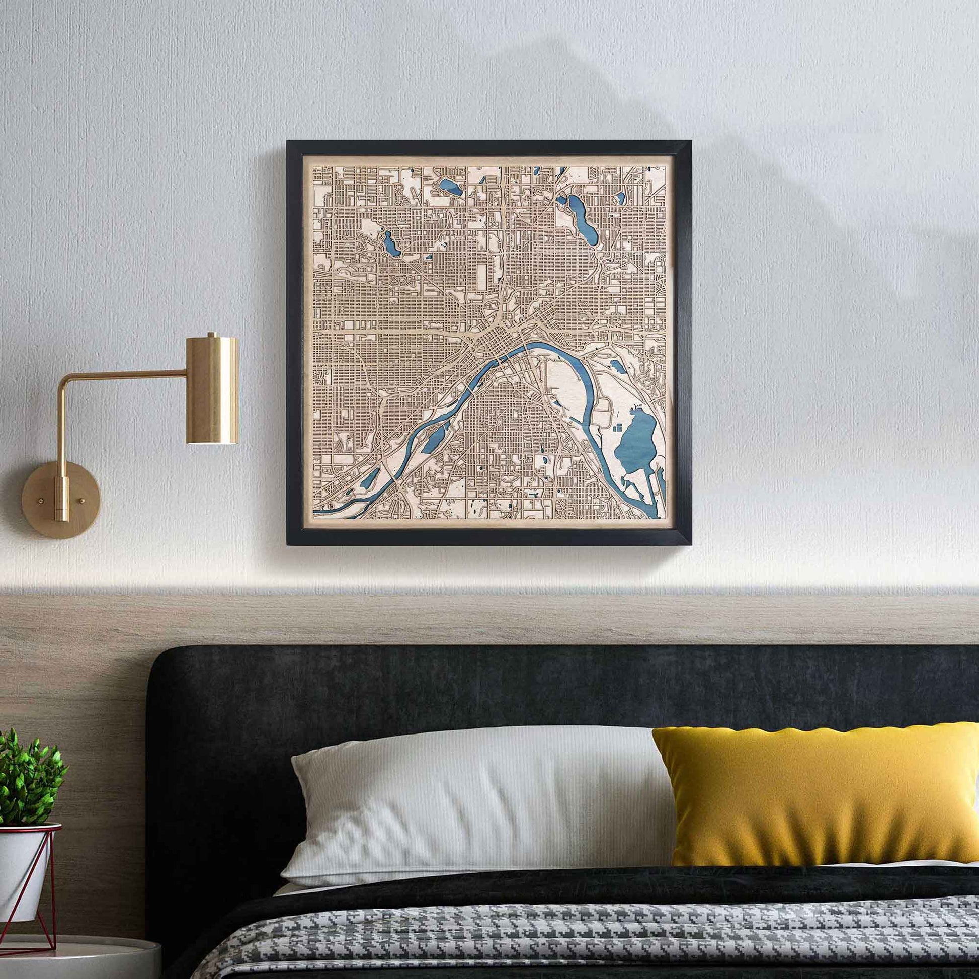 St Paul Wooden Map by CityWood - Custom Wood Map Art - Unique Laser Cut Engraved - Anniversary Gift